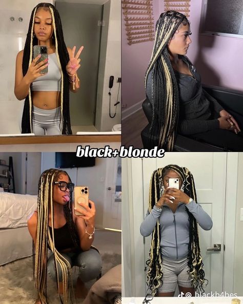 Braid Ideas Color, Peekaboo Braids Color Combo, Cute Box Braids Hairstyles With Color, Braid Hair Colors, First Day Of School Hairstyles Braids, Color Combo Braids, Back To School Hairstyles Black, Back To School Braids, Euphoria Hair