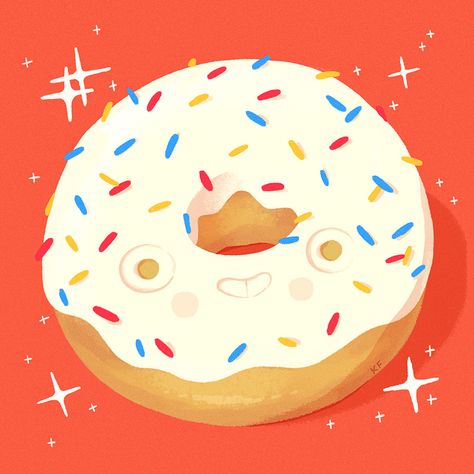 Doughnut Illustration, Sprinkle Doughnut, Donut Illustration, Illustration Cute, Painting Illustration, Latest Updates, Giclee Art Print, Baby Food Recipes, Donuts