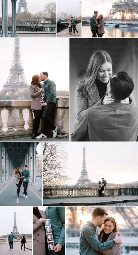 Upon finding out they were expecting, a couple brought their sonogram to Paris and we incorporated announcement photos into their romantic photo session. Photography by Paige Gribb Photography. Authentic, inclusive, & glam photography in Paris. | Paris photographer, couples photo session in Paris, couples' photographer, travel photographer Paris, pregnancy announcement photography, pregnancy announcement with Sonogram, professional photographer in Europe Paris Baby Announcement, Paris Pregnancy Announcement, Pregnancy Announcement Photography, Glam Photography, Pregnant Photoshoot, Save The Date Pictures, Announcement Photoshoot, Baby Bump Photoshoot, Couples Photo Session