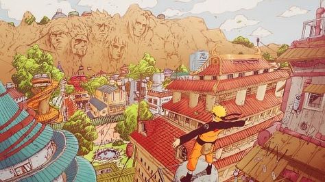 Naruto Clans, Naruto Painting, Anime Places, Anime Toon, Computer Wallpaper Desktop Wallpapers, Cute Laptop Wallpaper, Iphone Wallpaper Pattern, Seven Deadly Sins Anime, Wallpaper Dekstop