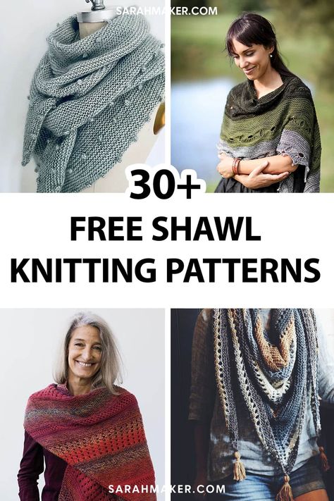 Knit shawls are versatile, stylish, and oh-so-useful to have in your closet. And fortunately, many knit shawl patterns can be whipped up with just basic knitting skills. In this post, I'll share 30 free shawl knitting patterns suitable for beginners and intermediate knitters. Free Shawl Knitting Patterns, Free Knit Shawl Patterns, Entrelac Knitting, Knitted Gifts, Intermediate Knitting Patterns, Advanced Knitting, Shawl Knitting, Winter Inspiration, Christmas Knitting Patterns