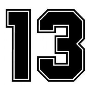 Number 13 In Different Fonts, 13 Font Number, 13 Drawing Number, Number 13 Cake, 13 Tattoo Number Ideas, 13 Font, Number 13 Tattoos, Cursive Numbers, Number Tattoo Fonts