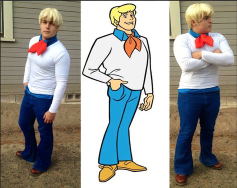 Me and my brothers Diy Costume for Fred from Scooby doo! :D So excited that it came out so well. Scooby Doo Diy, Fred Jones Costume, Fred Scooby Doo Costume, Scooby Doo Diy Costume, Fred Costume, Shaggy Costume, Fred Scooby Doo, Scooby Doo Halloween Costumes, Scooby Doo Costumes