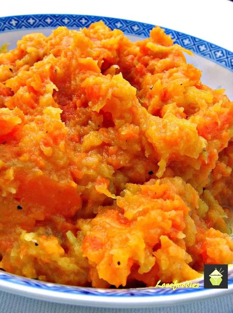 An easy recipe using carrot and butternut squash, mashed and seasoned. Great way of using root vegetables and an alternative to potatoes. A delicious side dish. Recipe Using Carrots, Butternut Recipes, Beef And Potatoes, Butternut Squash Recipes, Veggie Side Dishes, Squash Recipes, Budget Friendly Recipes, Veggie Sides, Side Recipes