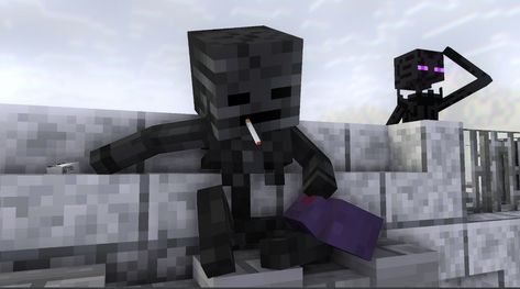 Dsmp Oc, Wither Skeleton, Minecraft Enderman, Monster School, Scary Art, Creepers, Skeleton, Minecraft, Fan Art