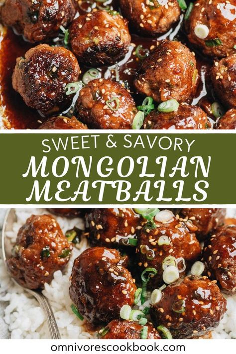 Try these Mongolian meatballs with a sweet and savory sauce. This quick and easy recipe makes a wonderful weeknight family dinner. Serve over rice or with a bowl of roasted vegetables. A protein rich meal that is great for weekly meal prep too! Mongolian Meatballs, Serve Over Rice, Asian Dinner Recipes, Asian Dinners, Weekly Meal Prep, Roasted Pork Tenderloins, Authentic Chinese Recipes, Meatball Recipe, Easy Chinese Recipes