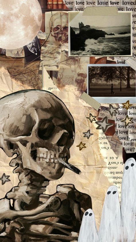 Skeleton Collage Art, Gothic Collage Art, Emo Collage, Skeleton Collage, Anatomy Collage, Dark Academia Collage, Grunge Posters, Gcse Art Sketchbook, Arte Grunge