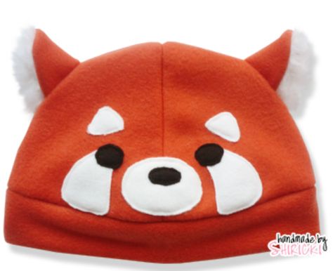 Panda Outfit, Red Panda Baby, Panda Hoodie, Panda Costumes, Panda Hat, Kinds Of Hats, Hoodie Hood, Red Pandas, Fleece Hat