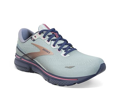 Street Style Sneakers & Shoes | DSW Running Everyday, Walking Women, Brooks Ghost, Brooks Running Shoes, Pink Copper, Crash Pad, Brooks Running, Calf Socks, The Ghost