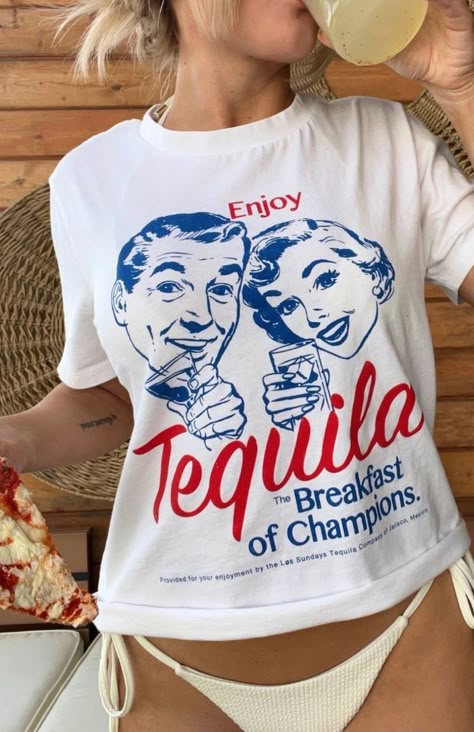 vintage style graphic tee, enjoy tequila t-shirt, tequila shirt, drinking shirt, funny/joke shirt, gag-gift ideas, cute vintage t-shirt Mode Ulzzang, Skandinavian Fashion, Retro Graphic Tees, Devil Wears Prada, Graphic Tees Vintage, Mode Inspo, Summer Inspo, 가을 패션, Retro Tshirt