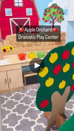 3.3K views · 440 reactions | Apples, Apples Everywhere!!  🍎🍏🍎🍏🍎🍏 Welcome to the cutest little apple orchard around. At this dramatic play center, students: 🌳Pick apples from the tree 🍎🍏Sort them by color 🥧Make apple pies 🧃Sell hot apple cider, bags of apples, and caramel apples at the farm stand  I’m not exaggerating when I tell you that they regularly play with this center for an hour when we have it out! They take turns, have great ideas about what to do with the apples, write invitations, and pack an “apple tea party picnic.” They are so happy, engaged, and cooperative. This one is a big win in our book! 👏🤩  Would you like a clickable link to the Apple Orchard signs and labels? Comment "APPLE" and I'll happily DM you the link! 👋  #PreschoolTeacher #PlayMatters #PlayMore #P Tree Dramatic Play, Apple Picking Activity, Apple Orchard Dramatic Play, Apples And Caramel, Tea Party Picnic, Autumn Preschool Theme, Farm Orchard, Dramatic Play Center, Orchard Tree