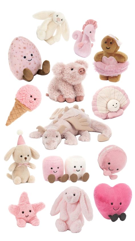 Jellycat Stuffed Animals, Pink Girly Things, Birthday List, Birthday Wishlist, Cute Stuffed Animals, Cute Little Things, Cute Toys, Cute Plush, Christmas Wishlist