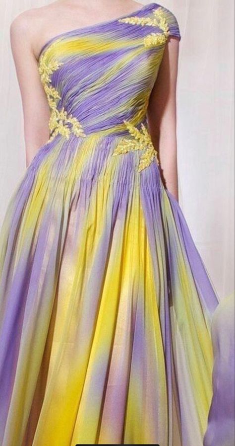 Couture 2014, Combination Dresses, Fashion Gowns, Lavender Dresses, Yellow And Purple, Frock Design, Gorgeous Gowns, Lovely Dresses, Beautiful Gowns