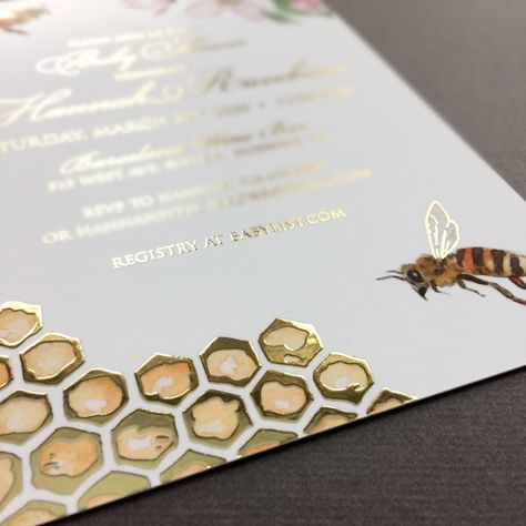 Honey Gold Wedding Theme, Milk And Honey Wedding Theme, Honey Wedding Shower Theme, Honey Theme Wedding, Bee Wedding Invitations, Honey Bee Wedding Theme, Bee Theme Wedding, Bee Wedding Theme, Honeybee Wedding