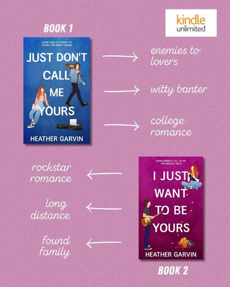 This duet 🫠 Read Just Don’t Call Me Yours on Kindle Unlimited now 💙 I Just Want To Be Yours comes out September 20th! 🩷 Read the Just Yours Duet if you like: 💙 enemies to lovers 🩷 witty banter 💙 he falls first 🩷 he falls harder 💙 dual pov 🩷 college romance 💙 rockstar romance 🩷 spice 💙 found family #romancebooks #romancereadersofinstagram #romancebookaddict #romancebookseries #rockstarromance #enemiestoloversromance #kindleunlimitedromance Enemies To Lovers Books, Enemy To Lovers Pov, Enemy’s To Lovers, Enemies To Lovers Ya Books, Mystery Romance Books, College Romance Books, Enemies To Lovers Fantasy Book Recommendations, Enemies To Lovers Books 13+, Kindle Unlimited Books