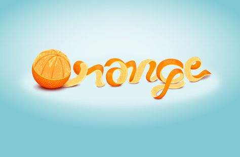 Learn to create an Orange Text Effect - Vectorgraphit Peeled Orange, Hope Crafts, Text Effect Photoshop, Blend Tool, Learn Design, Floral Typography, Orange Drinks, Effect Photoshop, 3d Text Effect