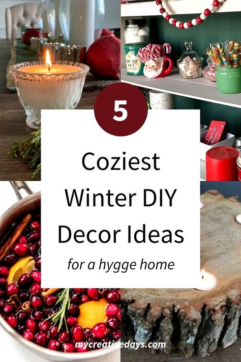 Make your home extra cozy this winter with our 10 easy cozy winter DIY home décor projects and ideas. From stovetop potpourri to pillows, to easy DIY candle holders, we have everything you need for a cozy hygge home this winter. Cozy home aesthetic. Winter Potpourri, Winter Cozy Home, Easy Diy Candle Holders, Cozy Home Aesthetic, Throw Pillow Covers Diy, Cozy Winter Home, Christmas Hygge, Hygge Winter, Homemade Potpourri