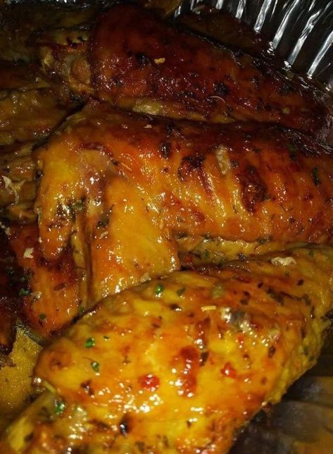 TURKEY WINGS WITH MUSHROOM GRAVY - MAKINGOURLIFEMATTER Turkey Wing Recipes Baked, Bake Turkey Wings Recipe, Wings Recipe Baked, Baked Turkey Wings, Wing Sauce Recipes, Smoked Turkey Recipes, Crockpot Turkey, Southern Recipes Soul Food, Turkey Wings