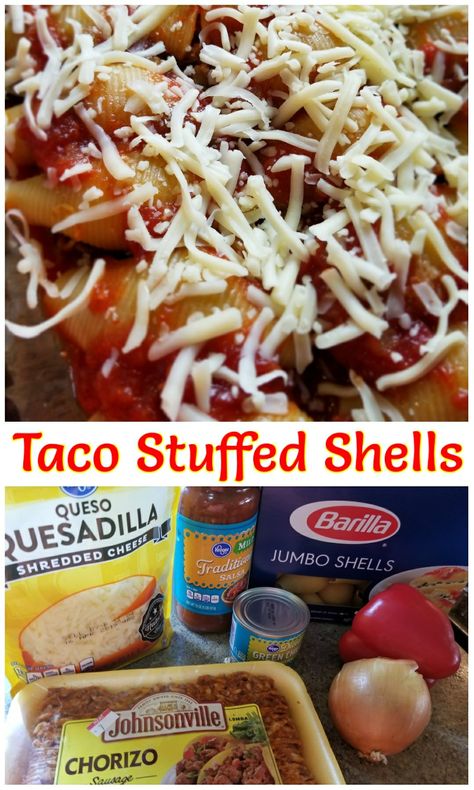 Chorizo Stuffed Shells, Appetizers Superbowl, Chorizo Appetizer, Easy Stuffed Shells, Turkey Appetizers, Gluten Free Puff Pastry, Cheese Stuffed Shells, Healthy Meat Recipes, Beef Enchiladas