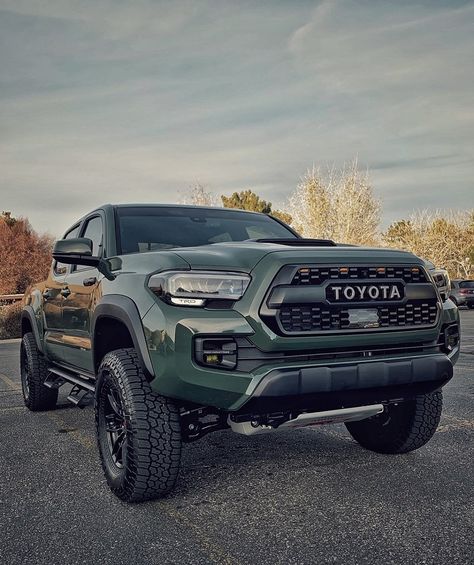 Green Toyota, Toyota Tacoma Mods, Tacoma Mods, Toyota Tacoma 4x4, Tacoma 4x4, Toyota Truck, Tacoma Truck, Duramax Diesel, Truck Mods