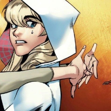 mary jane watson and gwen stacy matching icons. mj and spider-gwen matching pfps. Gwen Stacy Comic, Spider Gwen Comics, Gwen Spiderman, Spiderman Girl, Spiderman And Spider Gwen, Emoji Drawings, Comic Book Girl, Spiderman Cartoon, Jane Watson