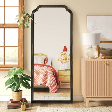 This 30-Inch x 70-Inch Oversize French Country Collection Leaner Mirror from Threshold™ makes a lovely addition to any bedroom. Featuring a white wood frame and a stained finish, this oversized mirror pairs easily with a variety of decor style. Part of the French Country Collection, it makes it easy to check your reflection as you pass, and the leaning design lets you use it immediately with no assembly or hanging required. Threshold™: Looks like home, feels like you.