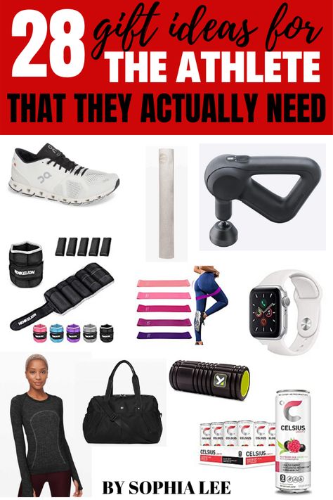 such a good guide for gifts for athletes! my brother is always working out so i know he'll get a ton of use out of all of these things Gifts For Athletic Boyfriend, College Girl Christmas Gifts, College Christmas, Gifts For Athletes, Romantic Gifts For Boyfriend, College Girl Gifts, Sophia Lee, Athlete Gifts