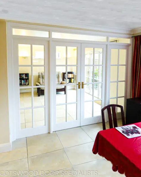 Edwardian Room, Orangery Extension Kitchen, Room Dividing, Creating An Entryway, Keeping Rooms, Glass Room Divider, Internal Wooden Doors, Wooden Room Dividers, Double Doors Interior