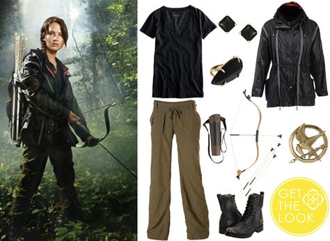 Katniss Everdeen Arena outfit Katniss Everdeen Halloween Costume, Katniss Everdeen Outfit, Katniss Outfit, Katniss Costume, Hunger Games Arena, Hunger Games Costume, Hunger Games Outfits, Hunger Games Fashion, Hunger Games Katniss