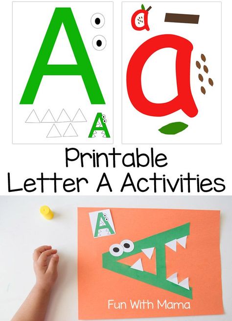 Here is a wonderful set of activity ideas to go along with your letter a or weekly alphabet letter activities. The first in this series covers introducing the letter a to your toddler or preschool aged child and the printable letter a activity is wonderfu Letter A Activities For Toddlers, Letter A Activities, A Activities, Alphabet Letter Activities, Abc Activities, Alfabet Letters, The Letter A, Alphabet Crafts, Preschool Letters