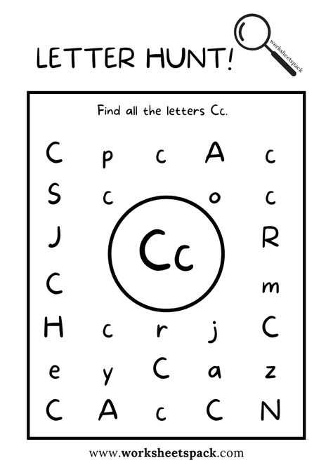 Find The Letter C Worksheet, C Preschool Activities, Letter C Printable Free, Letter C Worksheets For Kindergarten, Letter C Worksheets For Preschool, C Activities For Preschool, Preschool Drawing Ideas, Letter C Activities For Preschool, Preschool Letter C