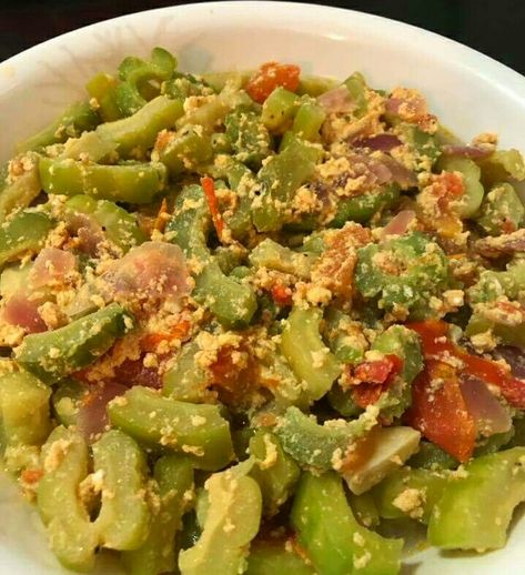 Ginisang Ampalaya With Egg, Ampalaya With Egg, Ginisang Ampalaya, Food Culture, Brussel Sprout, Guacamole, Egg, Ethnic Recipes, Quick Saves