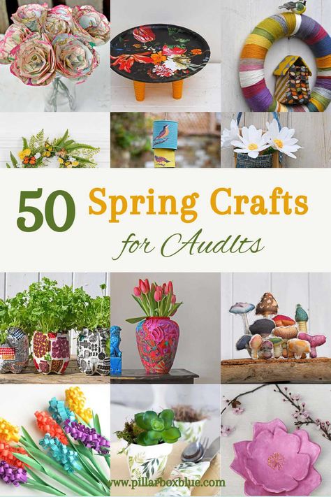 Dive into spring with our ultimate roundup of DIY projects for adults. Explore 50 ways to bring color, warmth, and personal touch to your home and garden this season. Each project is a step towards personalizing your space with the spirit of spring. Summer Adult Crafts, Fun Adult Crafts, March Crafts For Adults, Cool Crafts For Adults, Spring Crafts For Adults, Spring Craft Ideas, Spring Diy Projects, Diy Projects For Adults, Spring Arts And Crafts