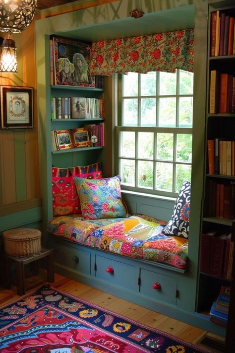 Closet Nook, 3 Season Room, Library Bedroom, Reading Nooks, Pretty Room, Reading Room, Book Nooks, Barn House, Reading Nook