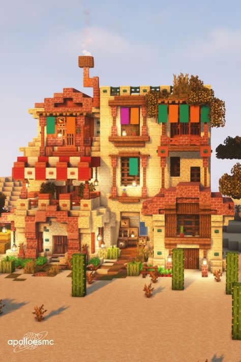 Minecraft Desert House, Minecraft Desert, Minecraft Shops, Bangunan Minecraft, Minecraft House Plans, Minecraft Modern, Minecraft Cottage, Minecraft Castle, Cool Minecraft Houses