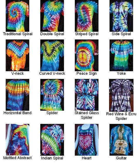 Tie Dye Folding Patterns Example - Bing images Types Of Tye Dye, Tie Dye Folding Patterns, Tie Dye Folding Techniques, Tie Dye Shirts Patterns, Tye Dye Patterns, Tie Dye Patterns Diy, Diy Tie Dye Shirts, Tie Dye Party, Dye Techniques