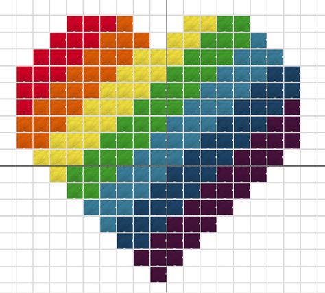 C2c Patterns, Heart Cross Stitch Pattern, Pixel Quilting, Pixel Grid, Heart Cross Stitch, Pride Event, Pixels Art, Crochet Hearts, Heart Quilt Pattern