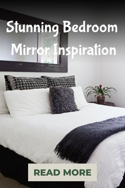 Upgrade your bedroom with the ideal mirror! Not only does it fulfill a practical role, but a strategically placed mirror can also enhance your everyday routine. Effortlessly assess your outfits and guarantee a polished look from top to bottom. When positioned above a vanity, a mirror becomes an indispensable tool for achieving flawless hair and makeup. Uncover the transformative influence of a chic bedroom mirror, elevating both functionality and visual appeal in your personal space. How To Style Large Mirror In Bedroom, Mirror Above Headboard Ideas, Mirrored Headboard Ideas, Bedroom Mirror Above Bed, Mirror Above Bed Ideas, Mirror Over Headboard, Bed Side Mirror Ideas, Mirror Over Bed Ideas, Mirror Above Headboard