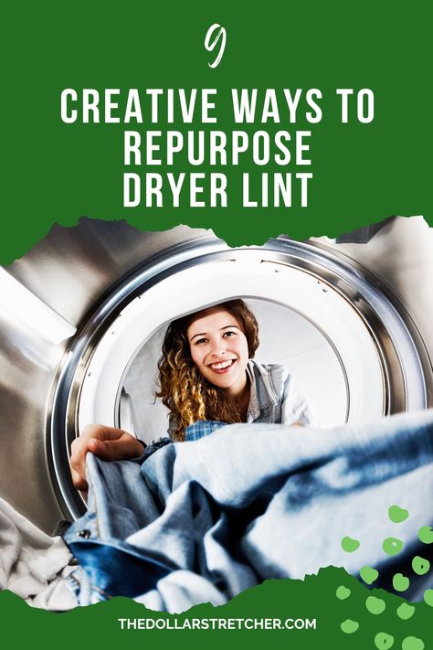 If you do a lot of laundry, you likely clean a lot of lint out of your lint trap each week and toss it in the trash. Have you ever wondered how to repurpose it and use that dryer lint for other things? #dryerlintuses Happy Housewife, Dryer Balls, Pill Bottles, Frugal Living Tips, Living Tips, Frugal Living, Repurpose, Have You Ever