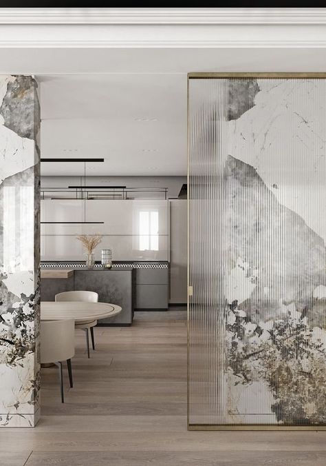 Marble Interior, Interior Design Minimalist, Modern Marble, 아파트 인테리어, Partition Design, घर की सजावट, Office Interior Design, Design Case, Metallic Accents