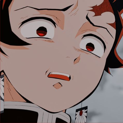 Profile Picture Anime, Cute Demon Slayer, Scared Face, Cute Demon, Goofy Face, Reference For Drawing, Kamado Tanjiro, Tanjiro Kamado, Funny Faces