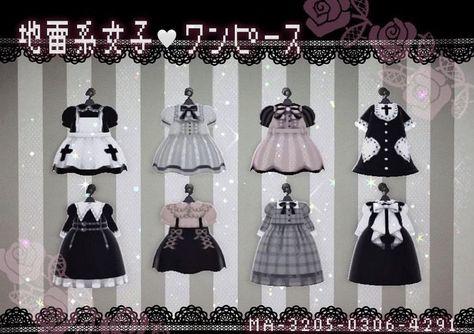 Animal Crossing Fashion, Emo Designs, Acnh Outfits, Acnh Designs, Animal Crossing Qr Codes Clothes, Acnh Codes, Animal Crossing Wild World, Island Theme, Qr Codes Animal Crossing