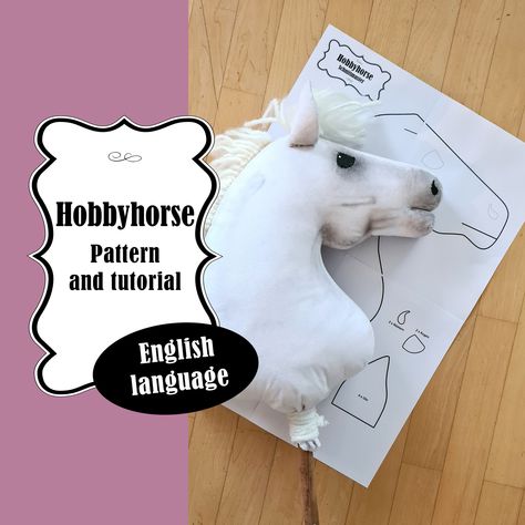 Hobby Horse Sewing Pattern With Tutorial Pdf Download Diy - Etsy 243 Hobby Horse Pattern Free, Diy Stick Horse, Hobby Horse Pattern, Horse Sewing Pattern, Horse Template, Drawing Room Interior Design, Stick Horses, Hobby Horses, Horse Pattern