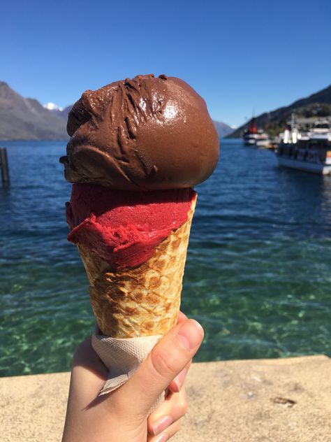 Ice cream, happy, blue waters, New Zealand Berry Ice Cream, Belgium Chocolate, Blue Water, Belgium, Berry, New Zealand, Ice Cream, Cream, Blue