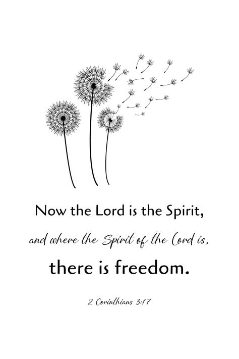 Where The Spirit Of The Lord Is Freedom, Verse Poster, Bible Verse Posters, Christian Printables, Printable Bible Verses, Biblical Quotes, The Spirit, The Lord, Bible Verse