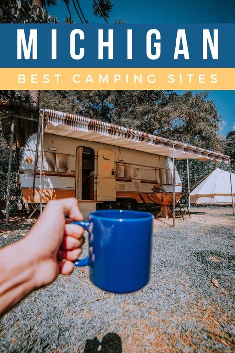 Best Camping Spots in Michigan to Check Out in 2020 Coffe Maker, Camping Coffee Maker, Alternative Homes, Rv Gear, Camper Awnings, Blind Faith, Rv Accessories, Rv Lifestyle, Rv Ideas