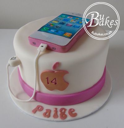 Iphone themed birthday cake which actually talks! See https://www ... Cell Phone Birthday Cake, Phone Cake Ideas, Iphone Cake Ideas Birthdays, Phone Cake Birthday, Iphone Theme Cake, Food Theme Cake, Phone Birthday Cake, 13 Th Birthday Cakes, Instagram Cake Ideas