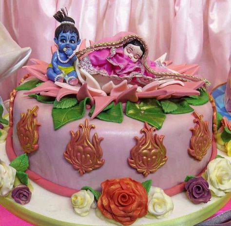 Happy Birthday Rani Cake, Radha Krishna Cake Design, Creative Birthday Ideas, Krishna Birthday, Shiva Meditation, Radha Radha, Birthday Decorations At Home, Iphone Wallpaper Bts, Janmashtami Decoration