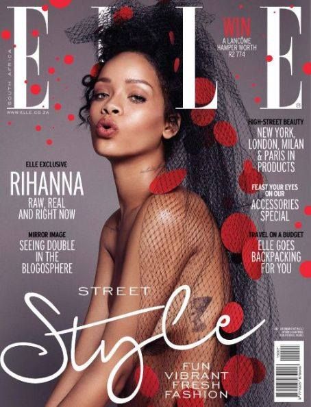 Rihanna bares it all for Elle South Africa July 2015 Best Fashion Magazines, Magazine Cover Page, Magazine Cover Ideas, 잡지 레이아웃, Mode Chanel, Love Cover, Fashion Magazine Cover, Magazine Cover Design, Fashion Cover