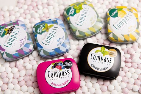 Compass Fresh Mints on Packaging of the World - Creative Package Design Gallery Healthy Food Packaging, Package Photography, Candy Packaging, Mint Candy, Packaged Food, Chewing Gum, Wild Berry, Creative Packaging Design, The Funny